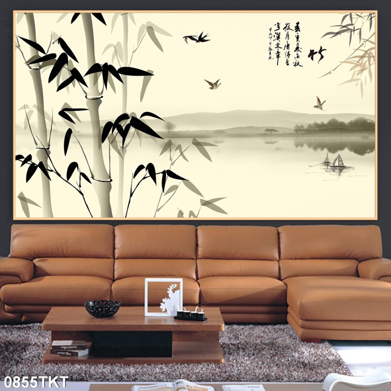 Tranh thư pháp, kim tiền 0855TKT