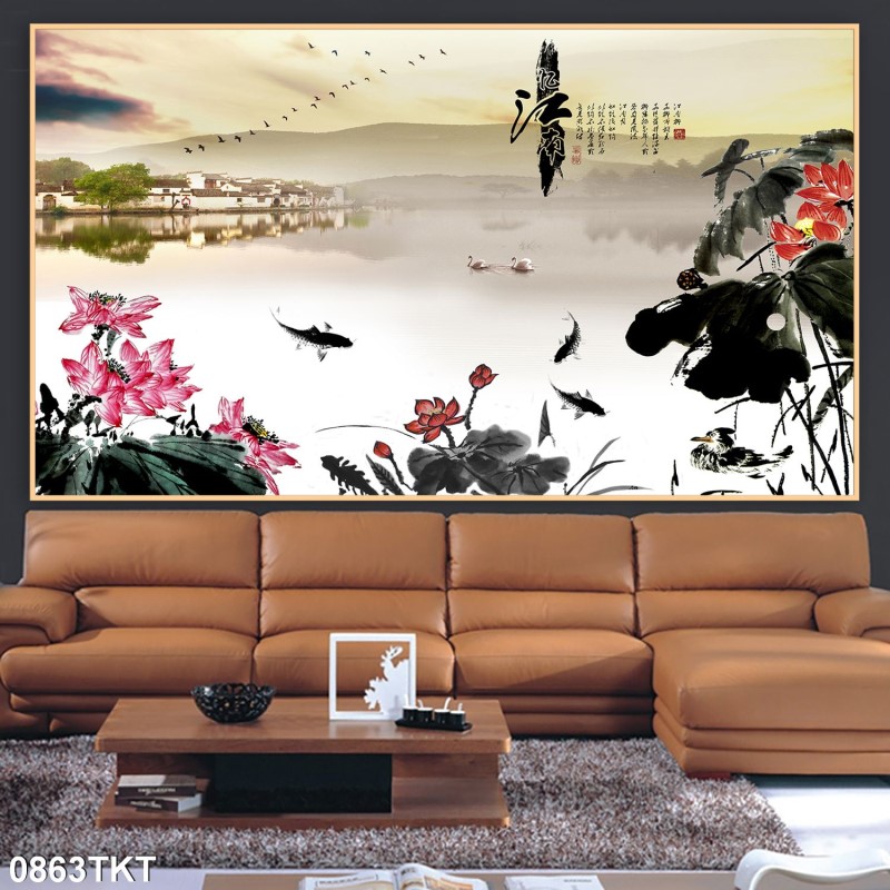 Tranh thư pháp, kim tiền 0863TKT