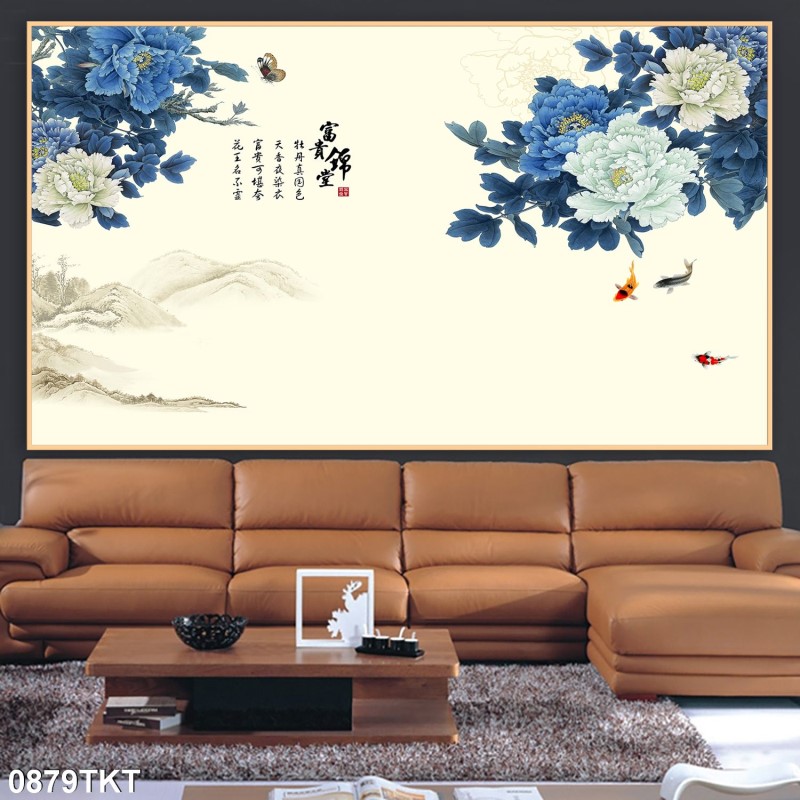 Tranh thư pháp, kim tiền 0879TKT