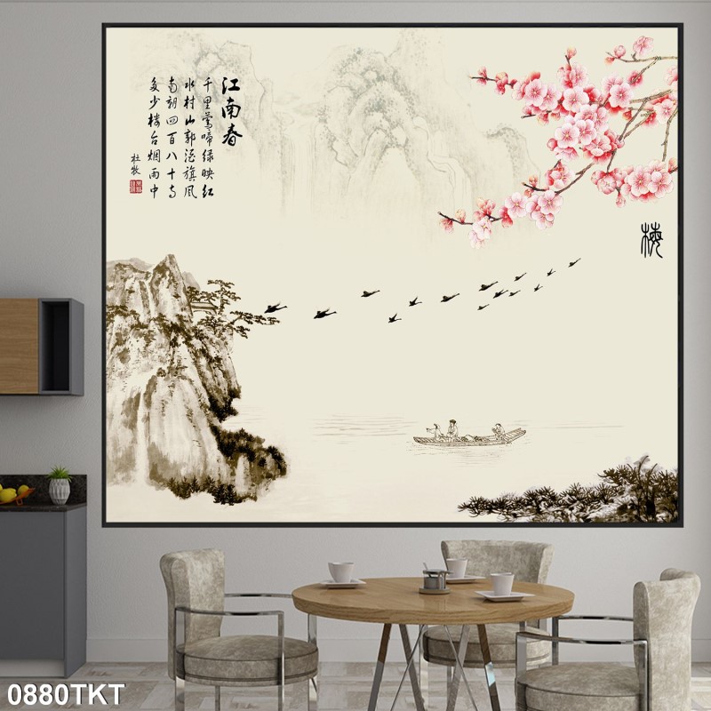 Tranh thư pháp, kim tiền 0880TKT