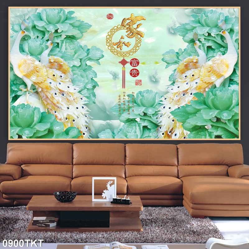 Tranh thư pháp, kim tiền 0900TKT