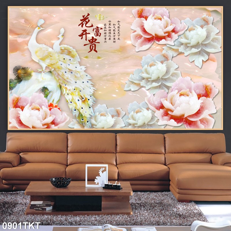 Tranh thư pháp, kim tiền 0901TKT