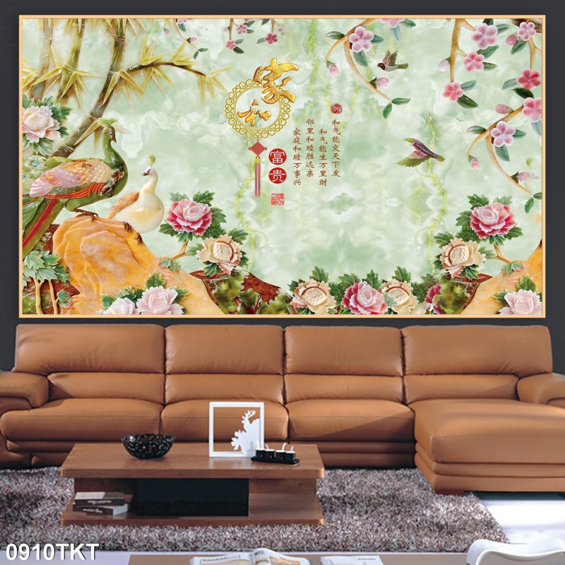 Tranh thư pháp, kim tiền 0910TKT