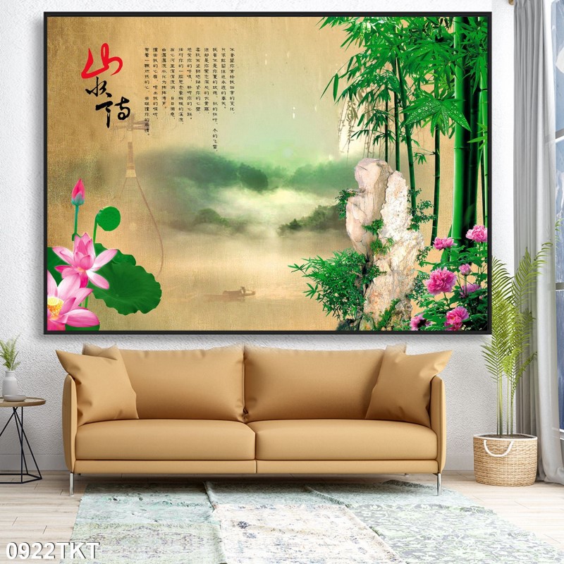 Tranh thư pháp, kim tiền 0922TKT