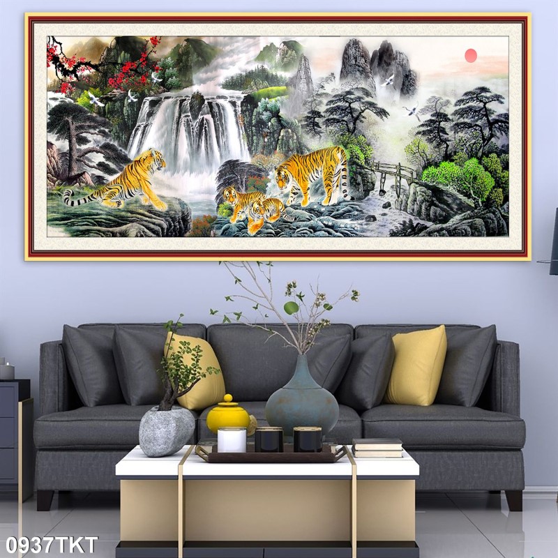 Tranh thư pháp, kim tiền 0937TKT
