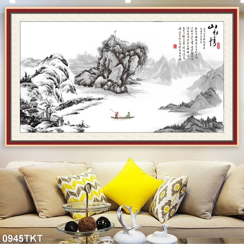 Tranh thư pháp, kim tiền 0945TKT