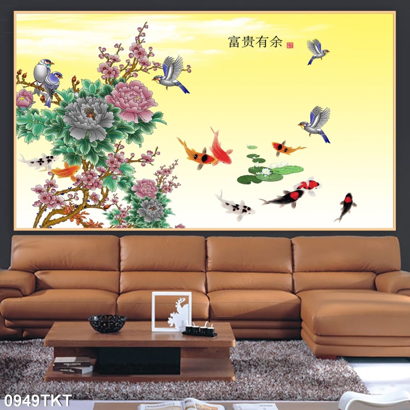 Tranh thư pháp, kim tiền 0949TKT