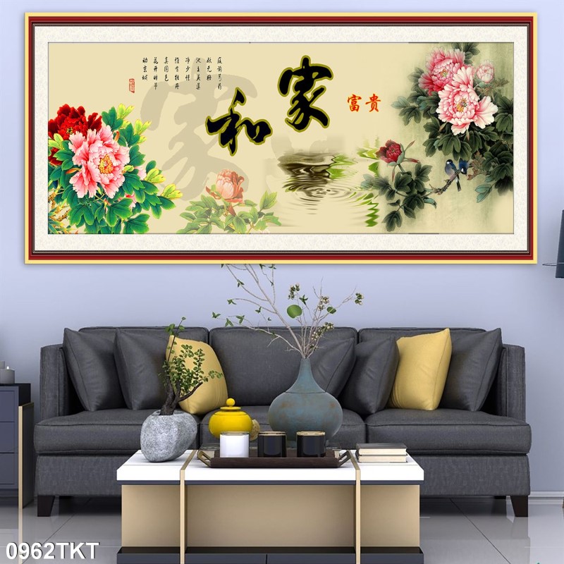 Tranh thư pháp, kim tiền 0962TKT