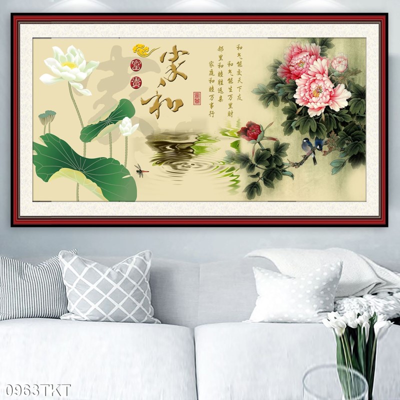 Tranh thư pháp, kim tiền 0963TKT