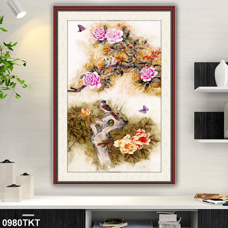Tranh thư pháp, kim tiền 0980TKT