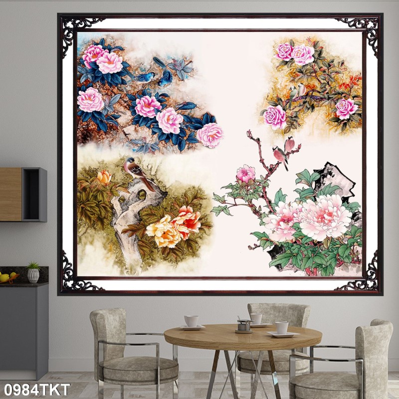 Tranh thư pháp, kim tiền 0984TKT