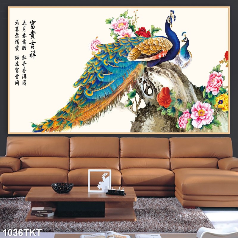 Tranh thư pháp, kim tiền 1036TKT