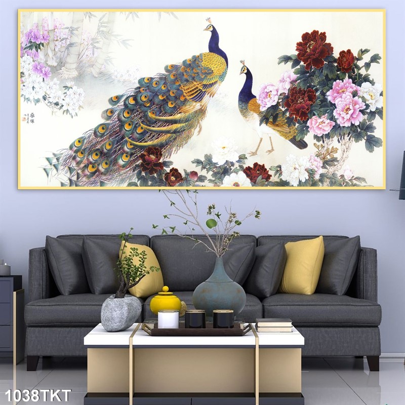 Tranh thư pháp, kim tiền 1038TKT