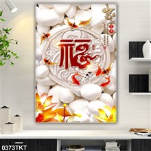 Mẫu Tranh thư pháp, kim tiền mã số 0373TKT