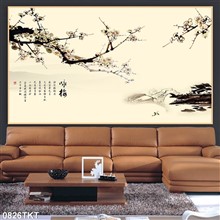 Mẫu Tranh thư pháp, kim tiền mã số 0826TKT