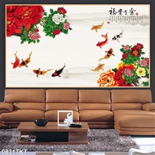 Mẫu Tranh thư pháp, kim tiền mã số 0831TKT