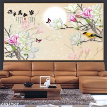 Mẫu Tranh thư pháp, kim tiền mã số 0835TKT