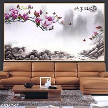 Mẫu Tranh thư pháp, kim tiền mã số 0836TKT