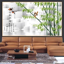 Mẫu Tranh thư pháp, kim tiền mã số 0842TKT