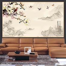 Mẫu Tranh thư pháp, kim tiền mã số 0854TKT
