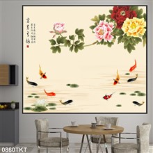 Mẫu Tranh thư pháp, kim tiền mã số 0860TKT