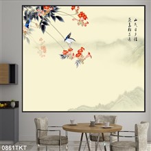 Mẫu Tranh thư pháp, kim tiền mã số 0861TKT