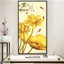 Mẫu Tranh hoa sen,Cá Koi, cá chép mã số 126TCK