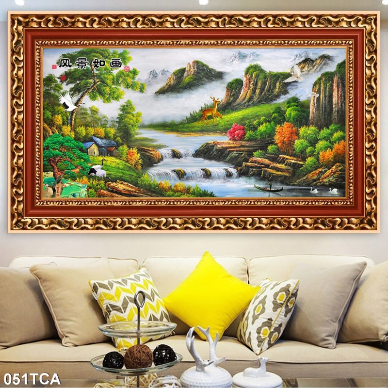 Tranh sơn dầu làng quê Châu Âu 051TCA