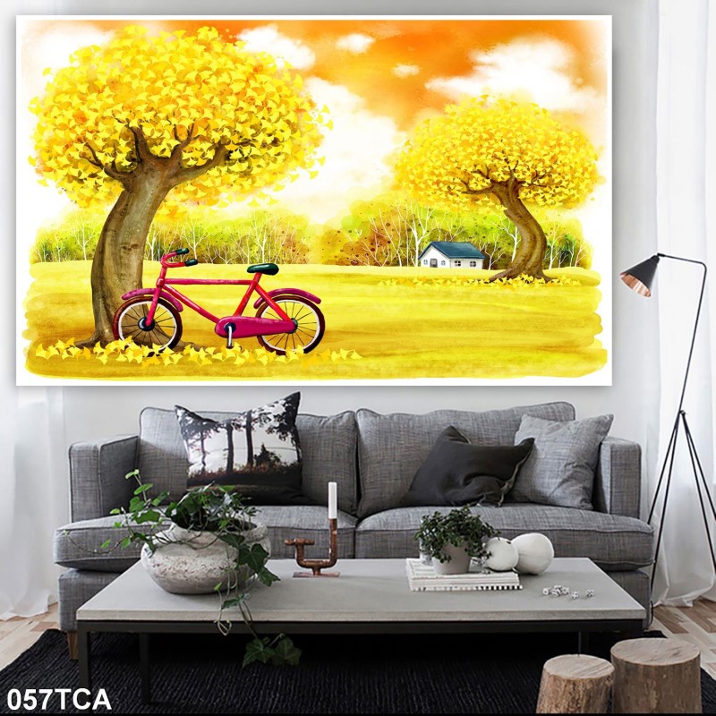 Tranh sơn dầu làng quê Châu Âu 057TCA