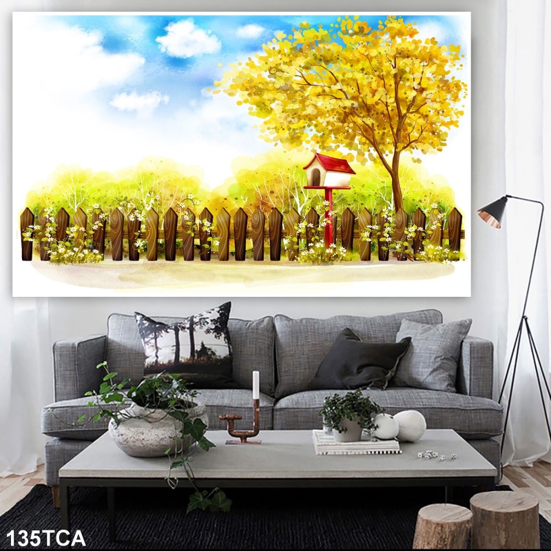 Tranh sơn dầu làng quê Châu Âu 135TCA