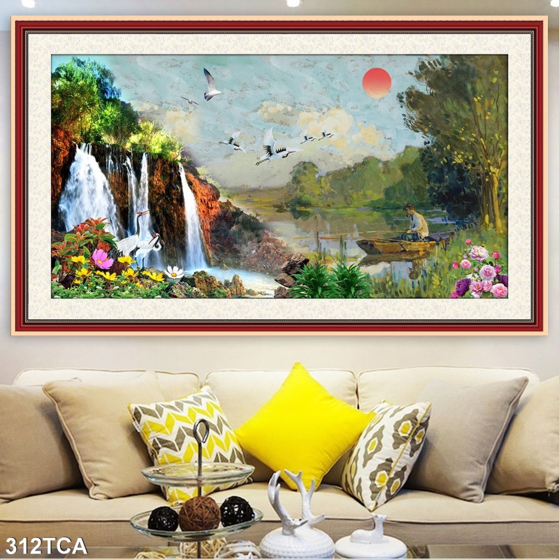 Tranh sơn dầu làng quê Châu Âu 312TCA