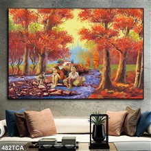 Mẫu Tranh sơn dầu làng quê Châu Âu mã số 482TCA