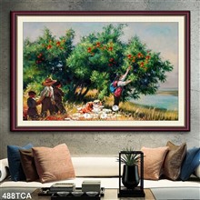 Mẫu Tranh sơn dầu làng quê Châu Âu mã số 488TCA