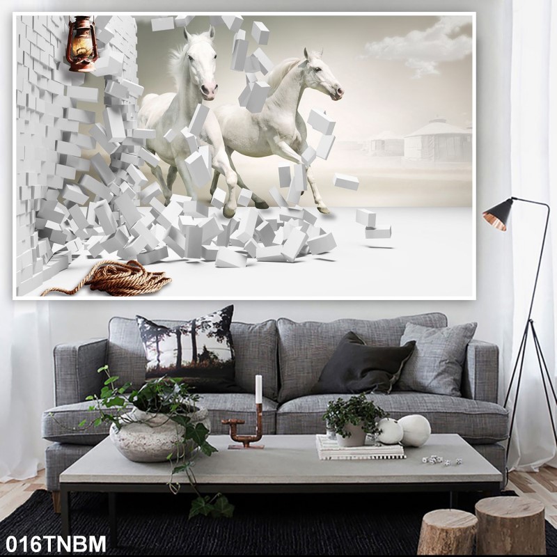 Tranh ngựa bát mã 016TNBM