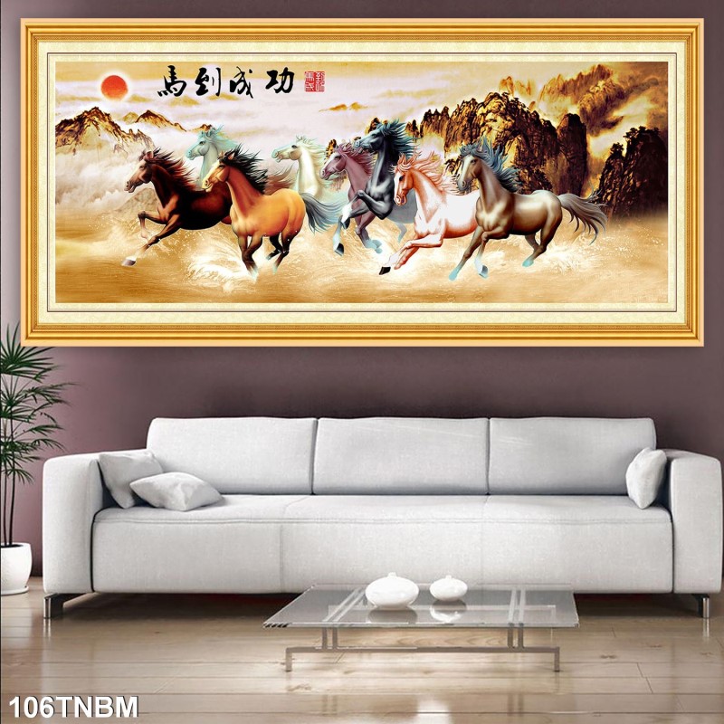 Tranh ngựa bát mã 106TNBM