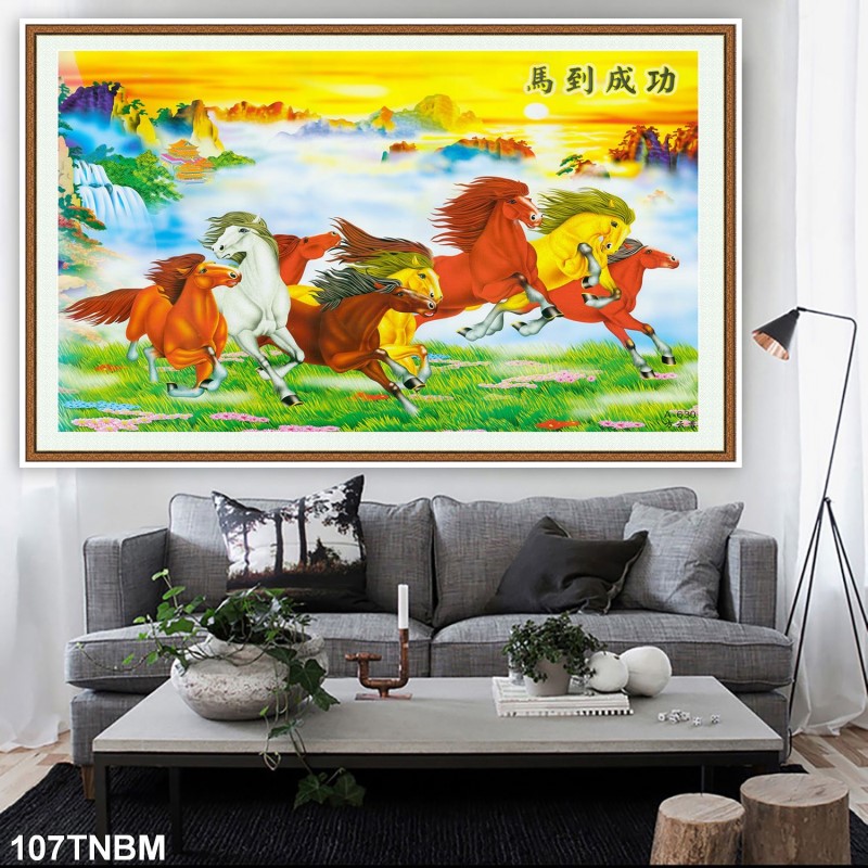 Tranh ngựa bát mã 107TNBM