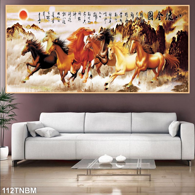 Tranh ngựa bát mã 112TNBM