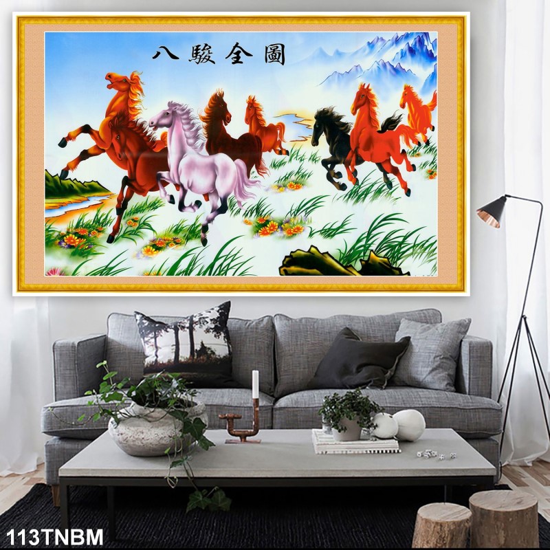 Tranh ngựa bát mã 113TNBM