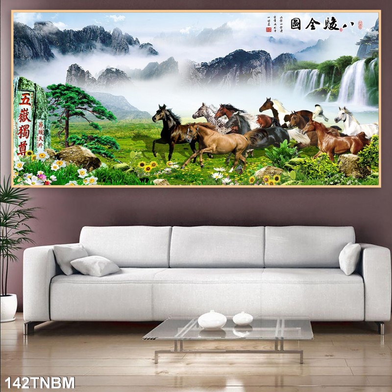 Tranh ngựa bát mã 142TNBM