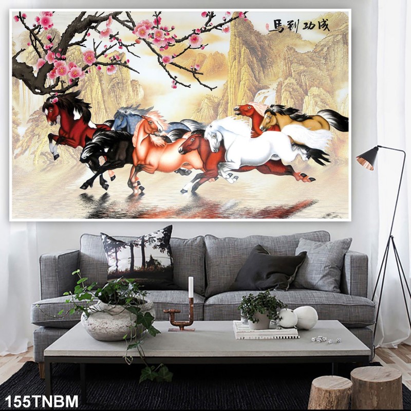 Tranh ngựa bát mã 155TNBM