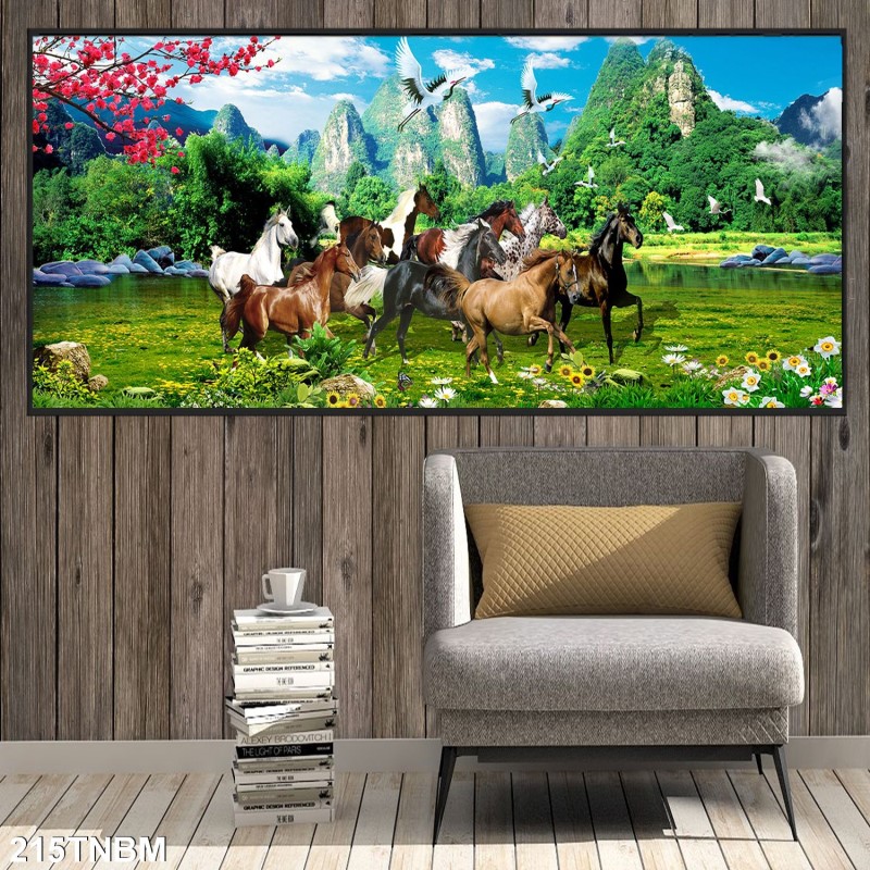 Tranh ngựa bát mã 215TNBM