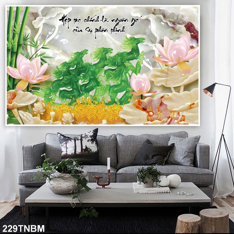 Tranh ngựa bát mã 229TNBM