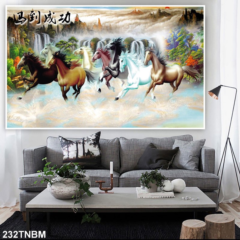 Tranh ngựa bát mã 232TNBM