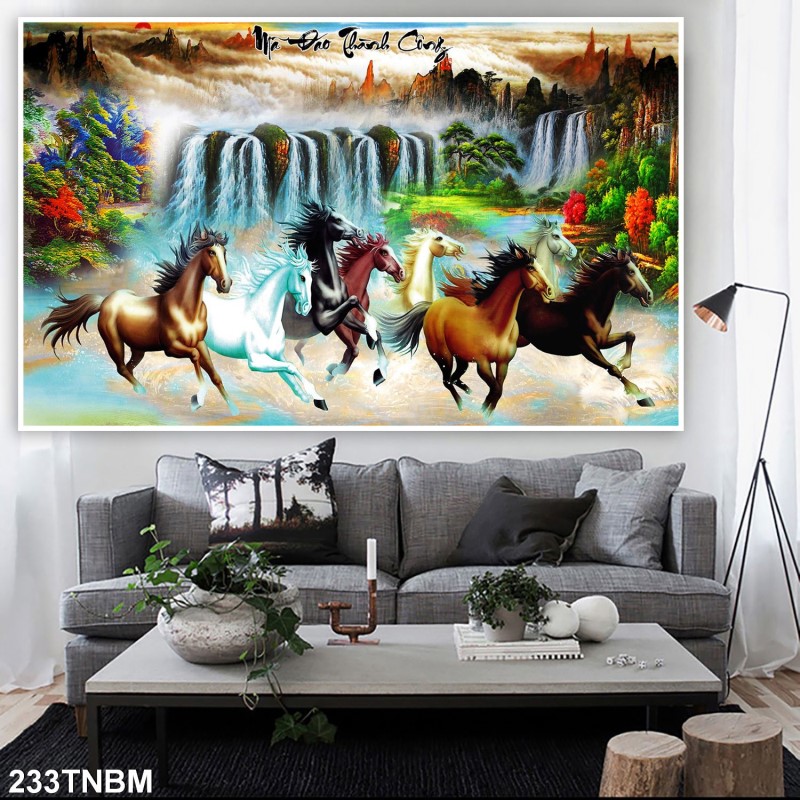 Tranh ngựa bát mã 233TNBM
