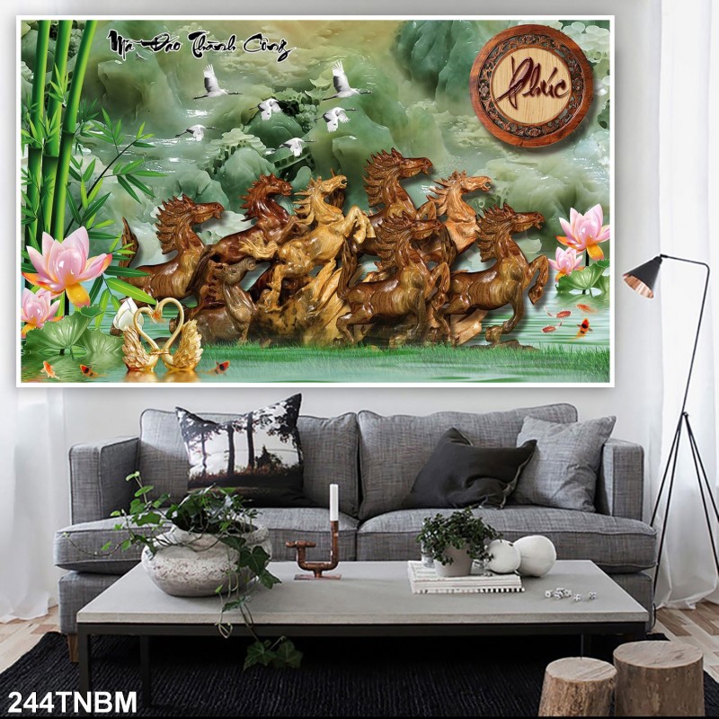 Tranh ngựa bát mã 244TNBM