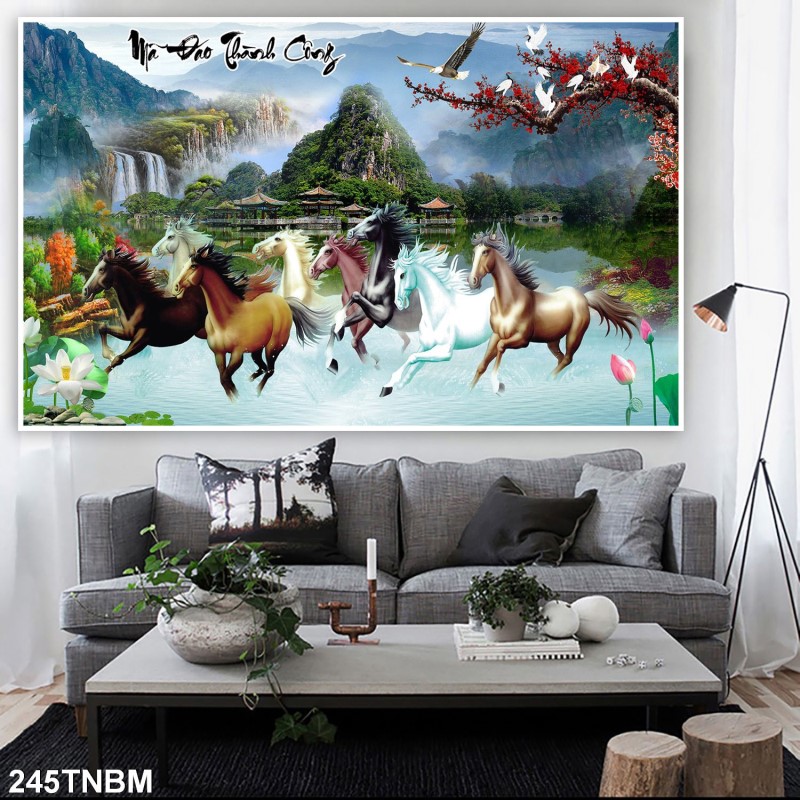 Tranh ngựa bát mã 245TNBM