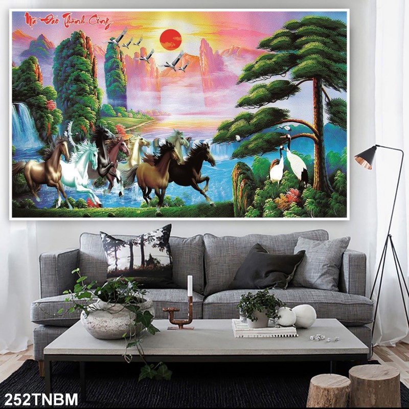 Tranh ngựa bát mã 252TNBM