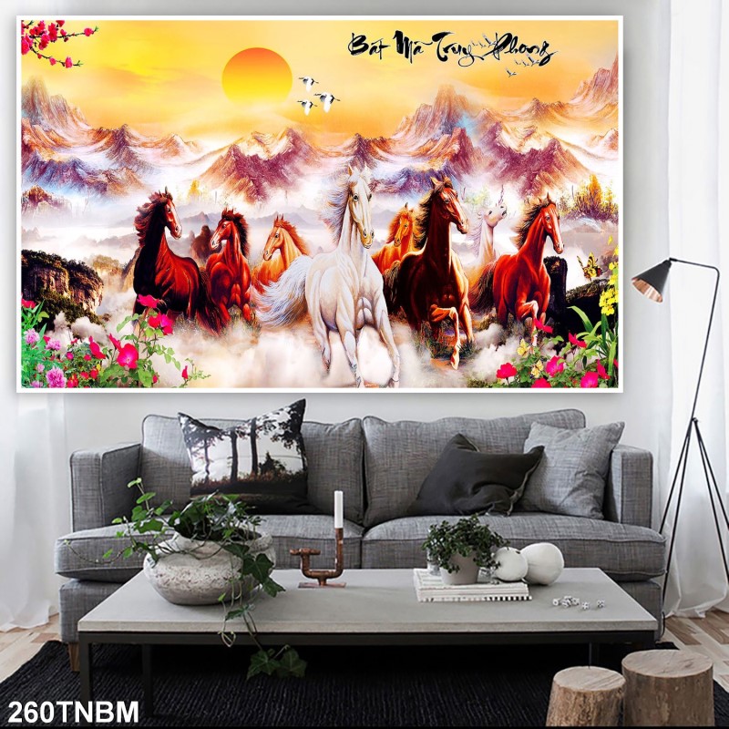 Tranh ngựa bát mã 260TNBM