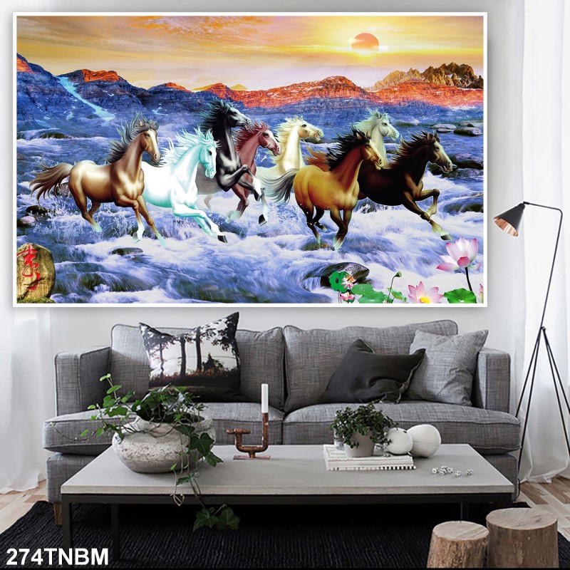 Tranh ngựa bát mã 274TNBM