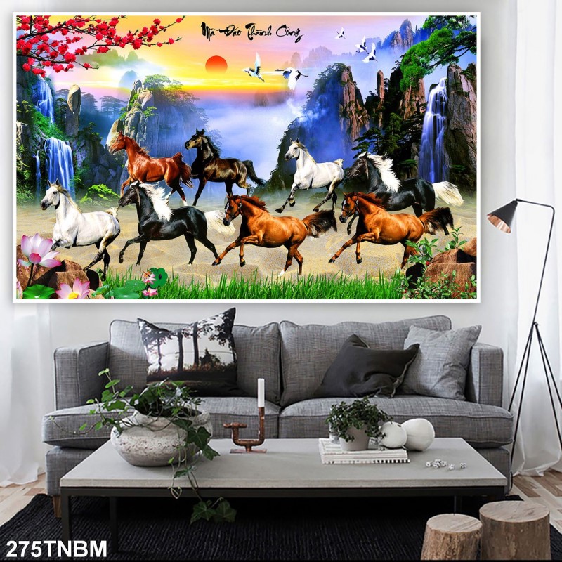 Tranh ngựa bát mã 275TNBM